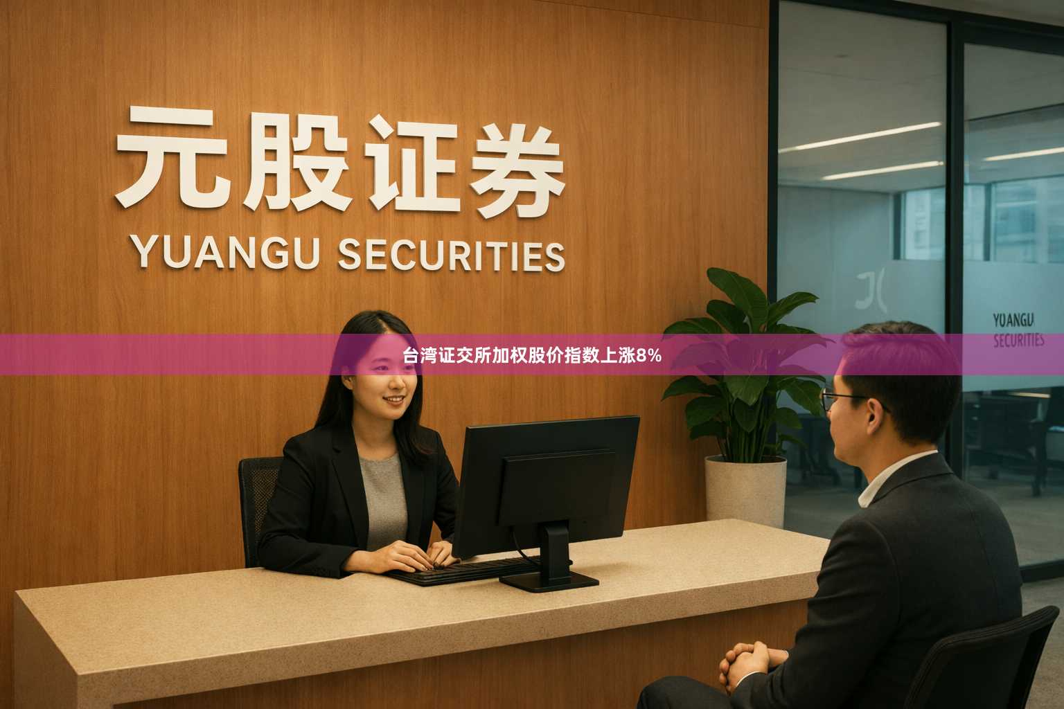 台湾证交所加权股价指数上涨8%
