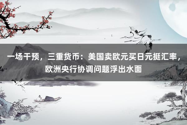 一场干预，三重货币：美国卖欧元买日元挺汇率，欧洲央行协调问题浮出水面