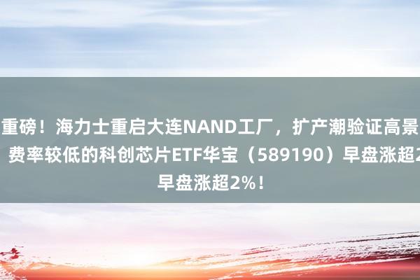 重磅！海力士重启大连NAND工厂，扩产潮验证高景气，费率较低的科创芯片ETF华宝（589190）早盘涨超2%！