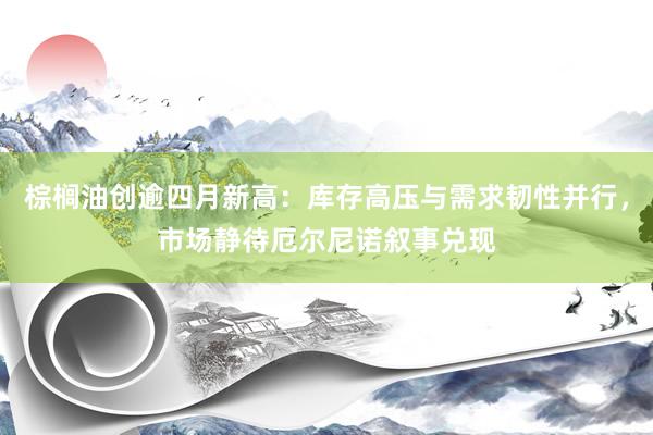 棕榈油创逾四月新高:库存高压与需求韧性并行,市场静待厄尔尼诺叙事兑现