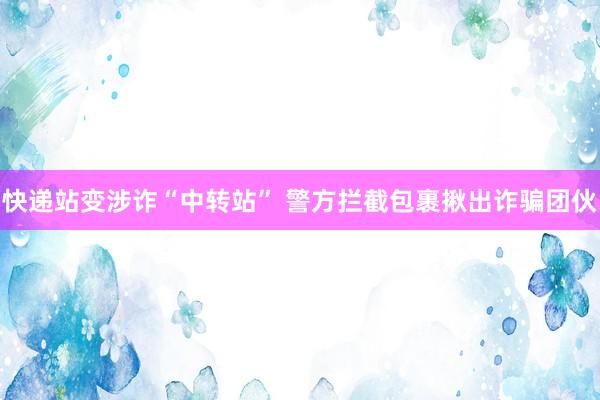 快递站变涉诈“中转站” 警方拦截包裹揪出诈骗团伙