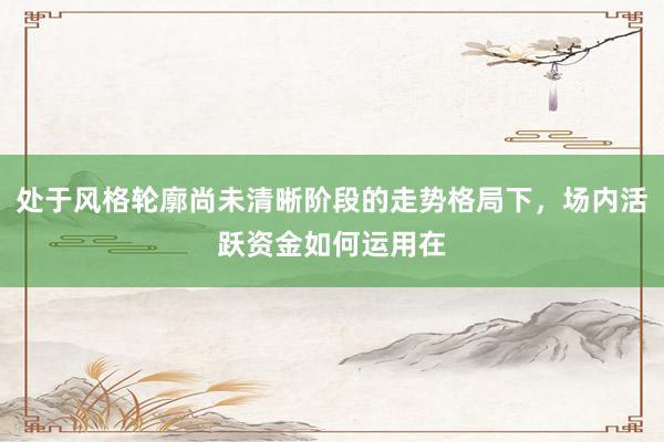 处于风格轮廓尚未清晰阶段的走势格局下，场内活跃资金如何运用在