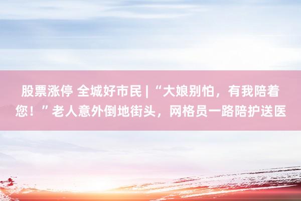股票涨停 全城好市民 | “大娘别怕，有我陪着您！”老人意外倒地街头，网格员一路陪护送医