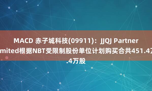 MACD 赤子城科技(09911)：JJQJ Partners Limited根据NBT受限制股份单位计划购买合共451.4万股