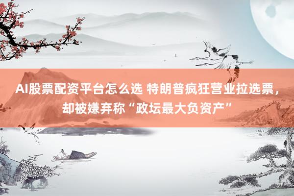 AI股票配资平台怎么选 特朗普疯狂营业拉选票，却被嫌弃称“政坛最大负资产”