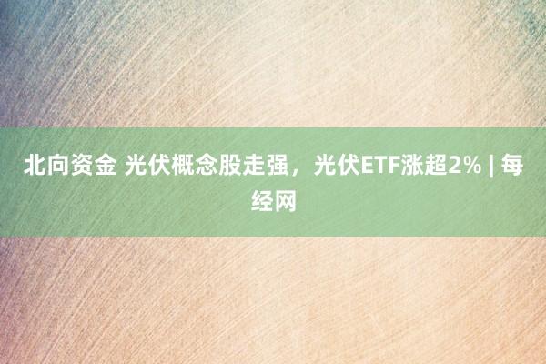 北向资金 光伏概念股走强，光伏ETF涨超2% | 每经网